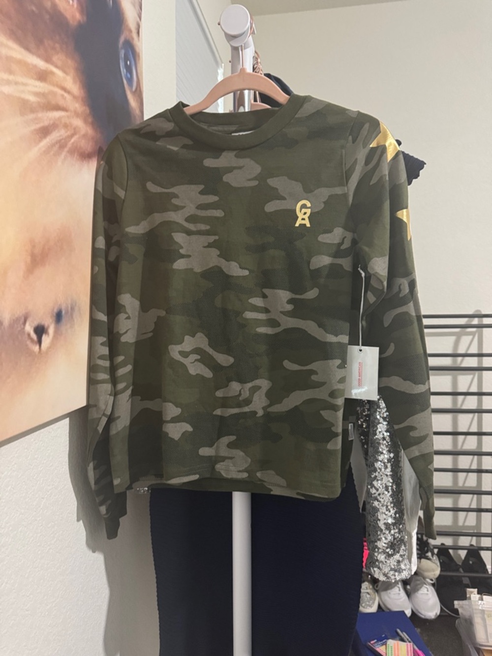 NWT Good American Camo Top Sz XS/0